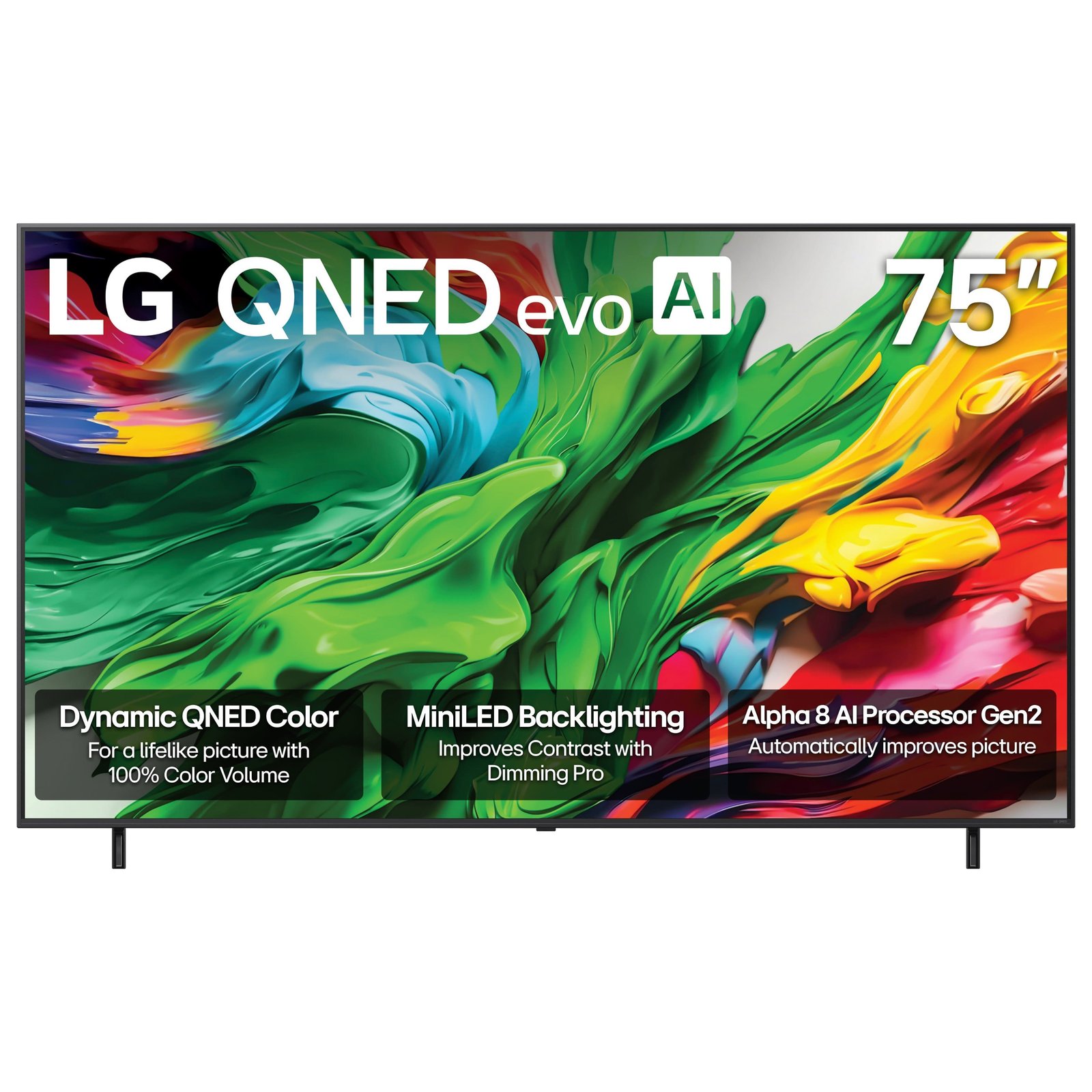 LG - 75" Class 85A Series QNED evo AI MiniLED 4K UHD Smart webOS TV (2025) - Image 2