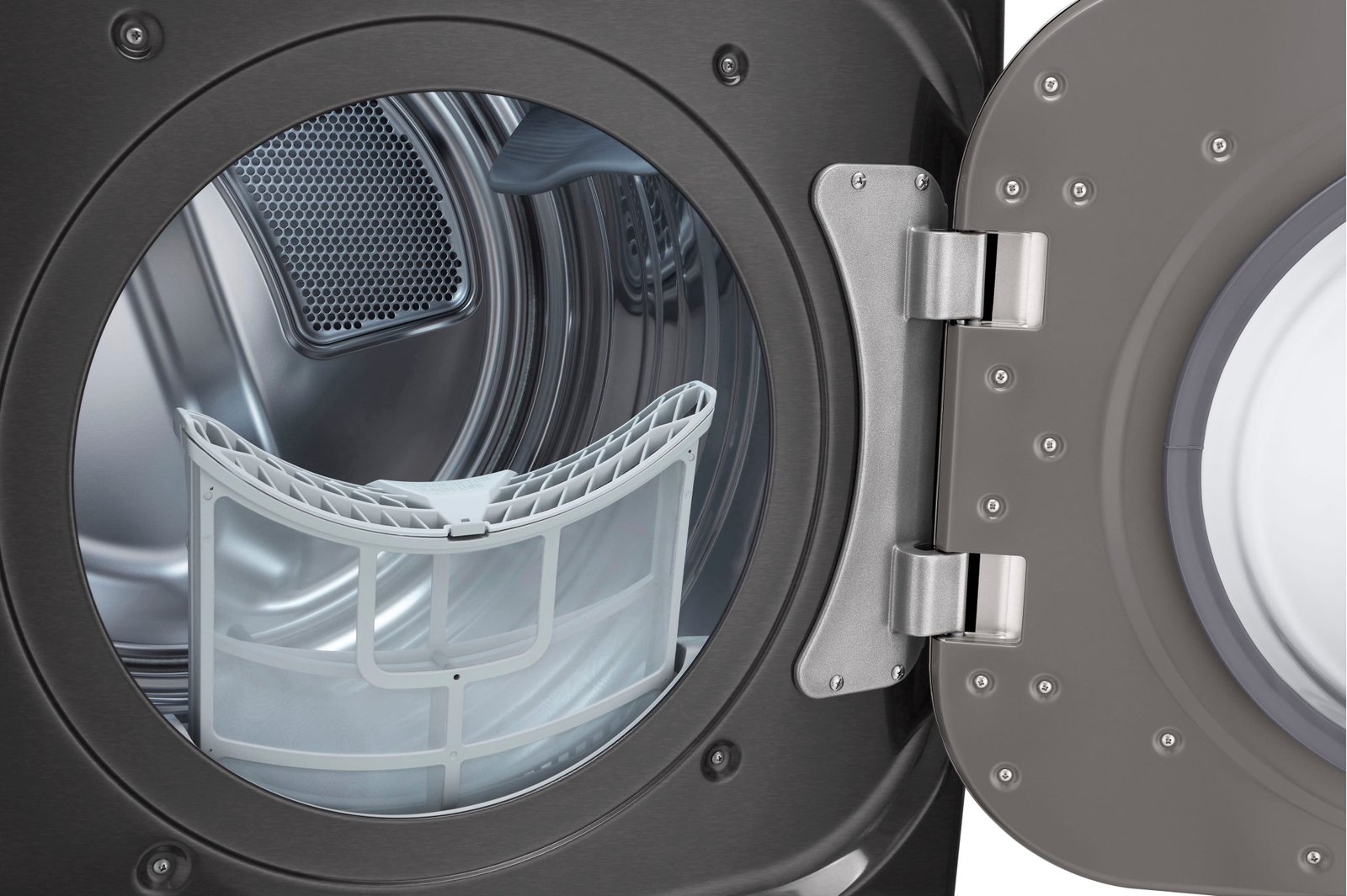 LG - 9.0 Cu. Ft. Stackable Smart Gas Dryer with Steam and Built-In Intelligence - Black Steel - Image 7