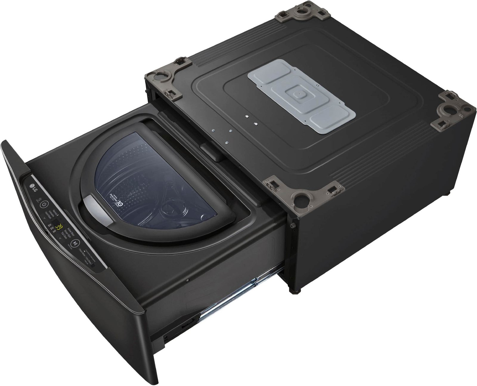 LG - SideKick 1.0 Cu. Ft. High-Efficiency Pedestal Washer with 3-Motion Technology - Black Steel - Image 7