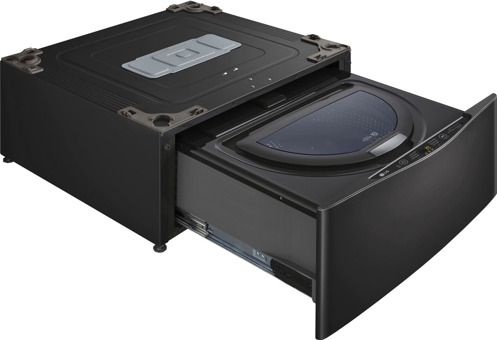 LG - SideKick 1.0 Cu. Ft. High-Efficiency Pedestal Washer with 3-Motion Technology - Black Steel - Image 4