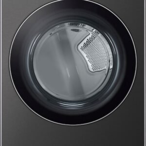 LG - 7.4 Cu. Ft. Stackable Smart Electric Dryer with TurboSteam - Black Steel