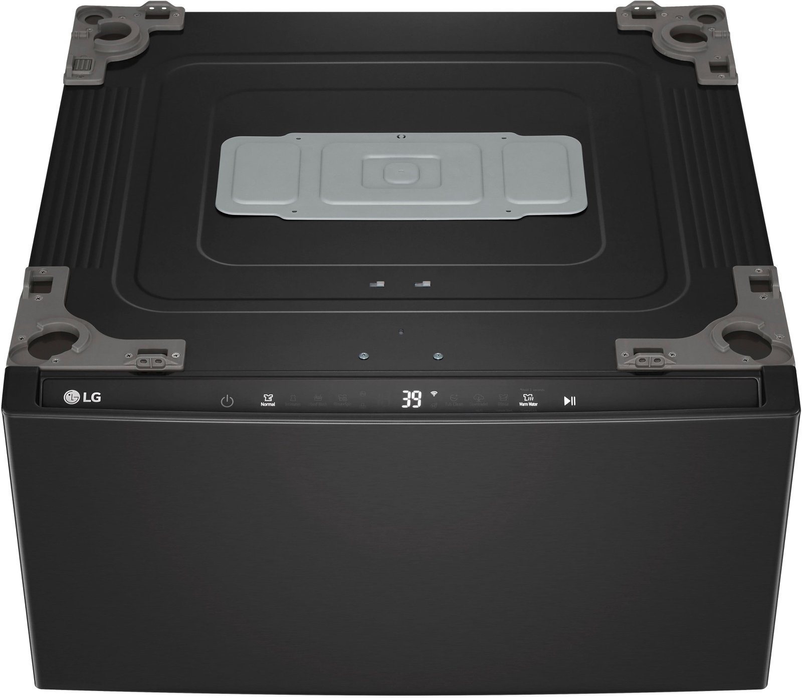 LG - SideKick 1.0 Cu. Ft. High-Efficiency Smart Pedestal Washer - Black Steel