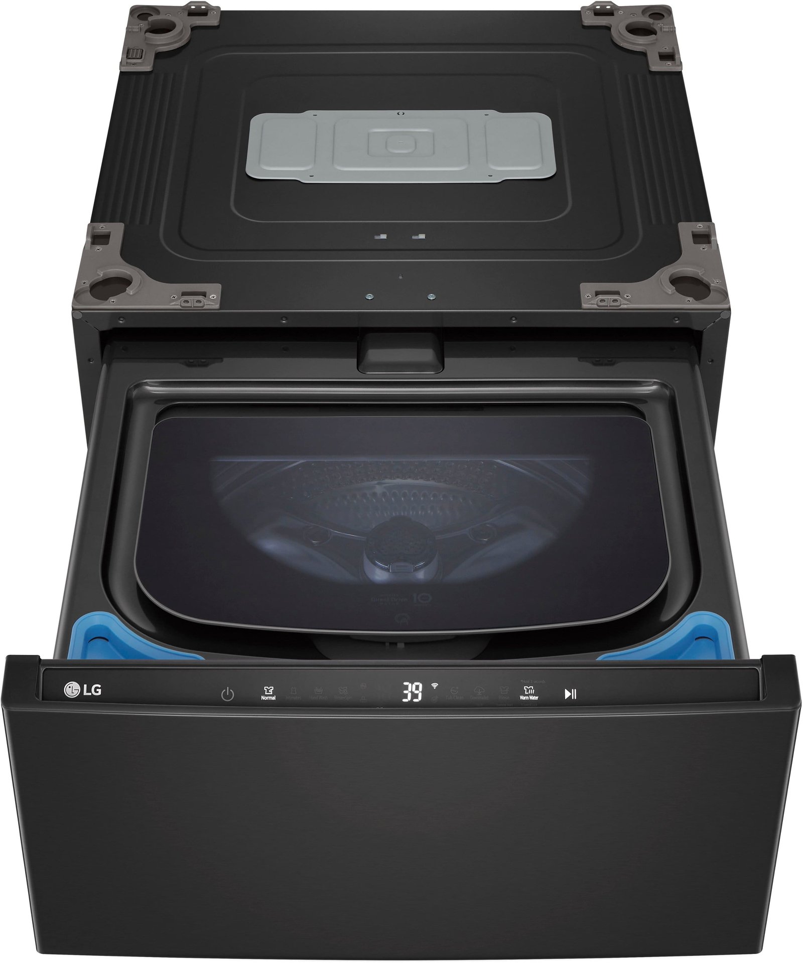 LG - SideKick 1.0 Cu. Ft. High-Efficiency Smart Pedestal Washer - Black Steel - Image 5
