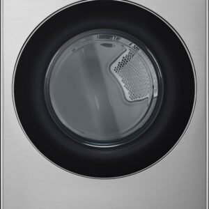 LG - 7.4 Cu. Ft. Stackable Smart Gas Dryer with Steam and Sensor Dry - Graphite Steel