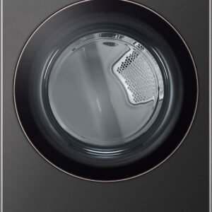 LG - 7.4 Cu. Ft. Stackable Smart Electric Dryer with Steam and Sensor Dry - Black Steel