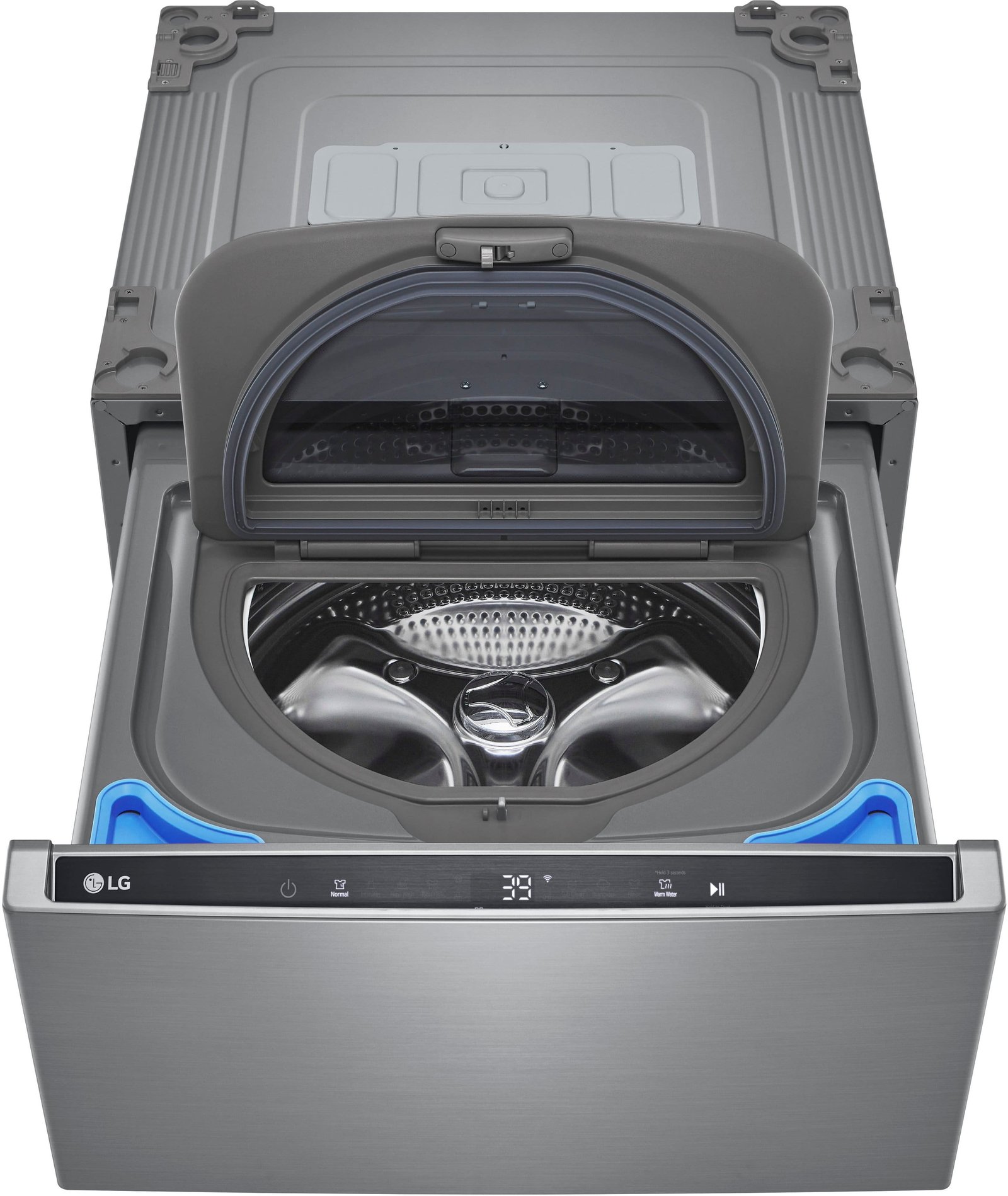 LG - SideKick 1.0 Cu. Ft. High-Efficiency Smart Pedestal Washer - Graphite Steel - Image 6