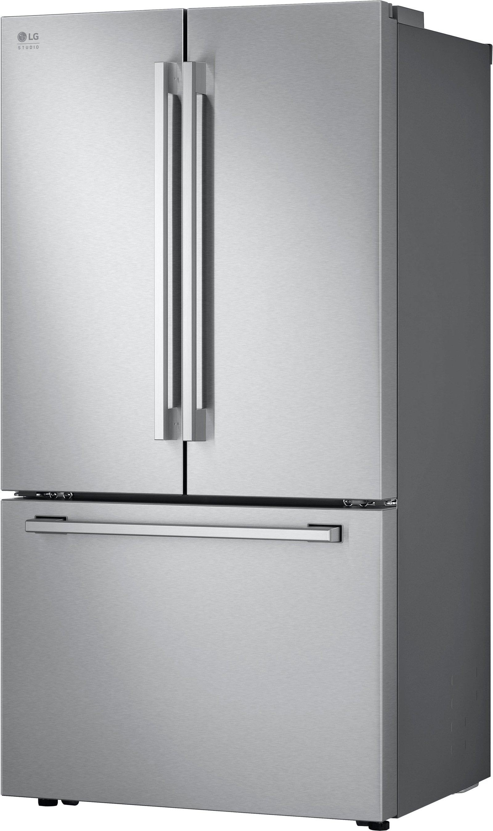 LG - STUDIO 36-in Wide Counter-Depth MAX 26.5 Cu. Ft. French Door Smart Refrigerator with Internal Water Dispenser - Stainless Steel - Image 3
