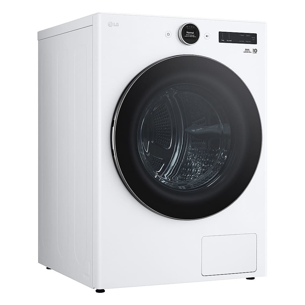 LG - 7.8 Cu. Ft. Stackable Smart Electric Dryer with Ventless Heat Pump Technology - White - Image 2