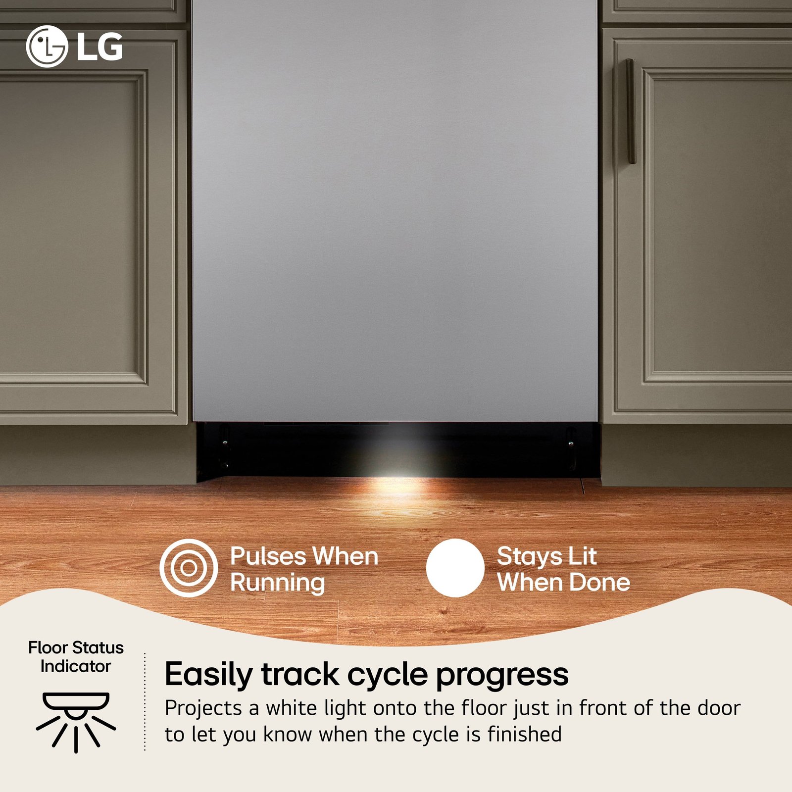 LG - FlushFit 24-in Top Control Smart Built-In Stainless Steel Tub Dishwasher with 3rd Rack, 1 Hour Wash and Dry, 44dBA - Stainless Steel - Image 4