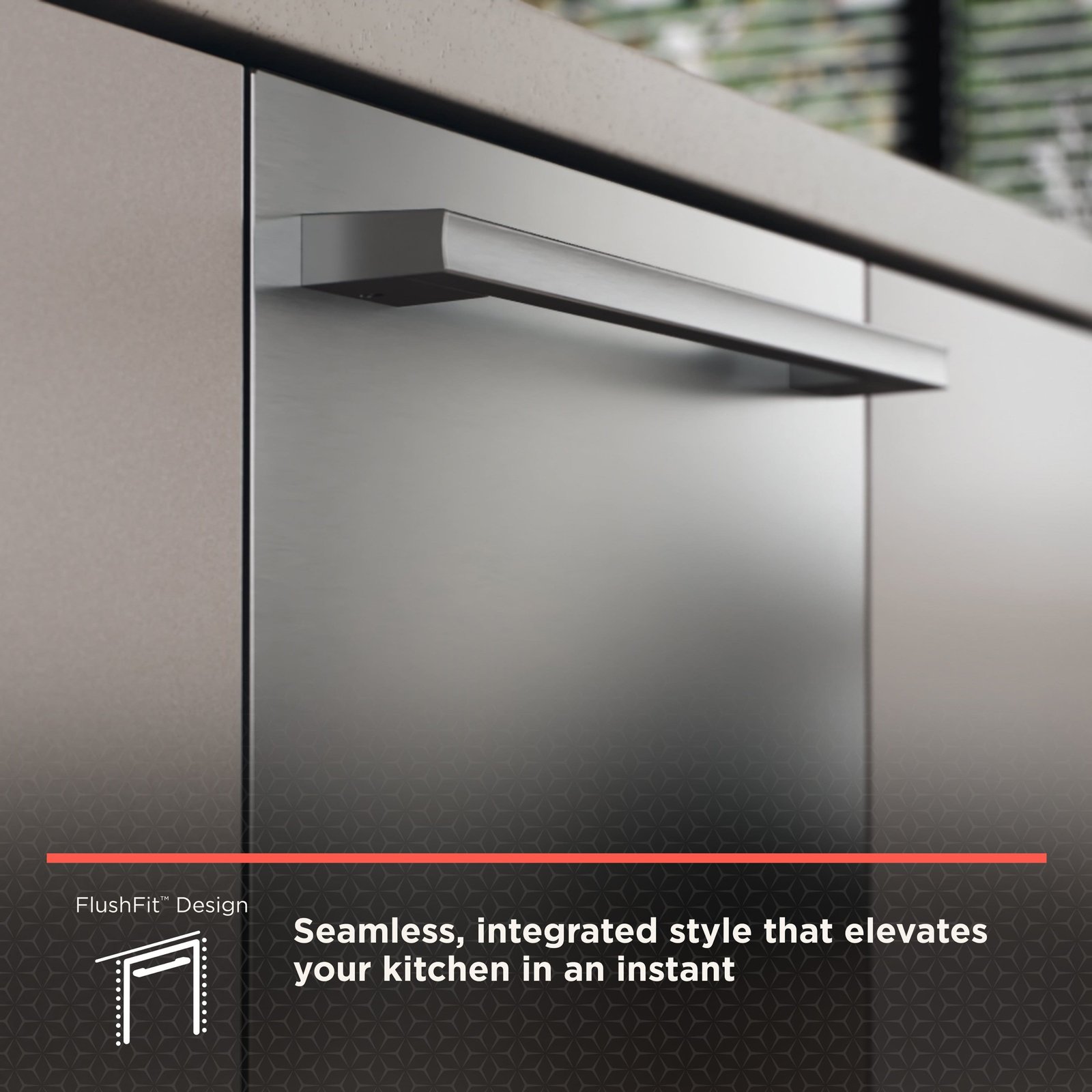LG - STUDIO FlushFit 24-in Top Control Smart Built-In Stainless Steel Tub Dishwasher w/3rd Rack, 1 Hour Wash and Dry, 39dBA - Stainless Steel - Image 3