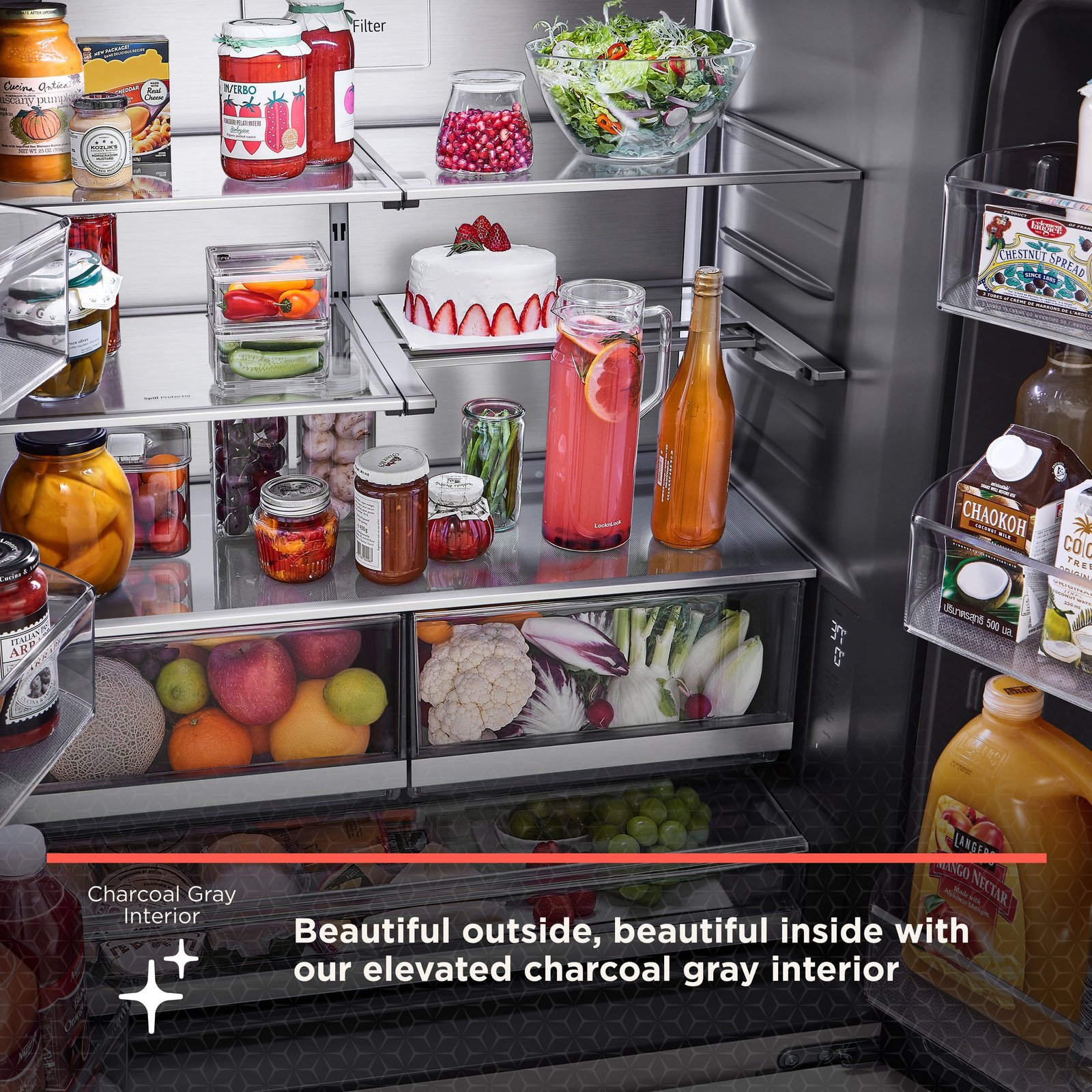 LG - STUDIO 36-in Wide Counter-Depth MAX 26.5 Cu. Ft. French Door Smart Refrigerator with Internal Water Dispenser - Essence White - Image 6
