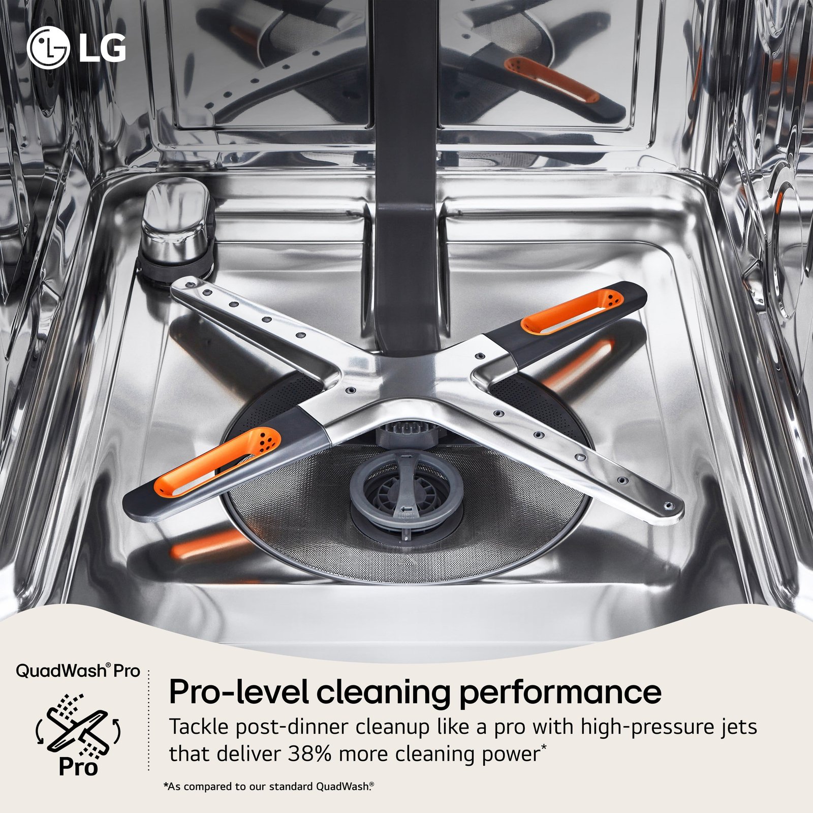 LG - FlushFit 24-in Top Control Smart Built-In Stainless Steel Tub Dishwasher with 3rd Rack, 1 Hour Wash and Dry, 42dBA - Black Stainless Steel - Image 6