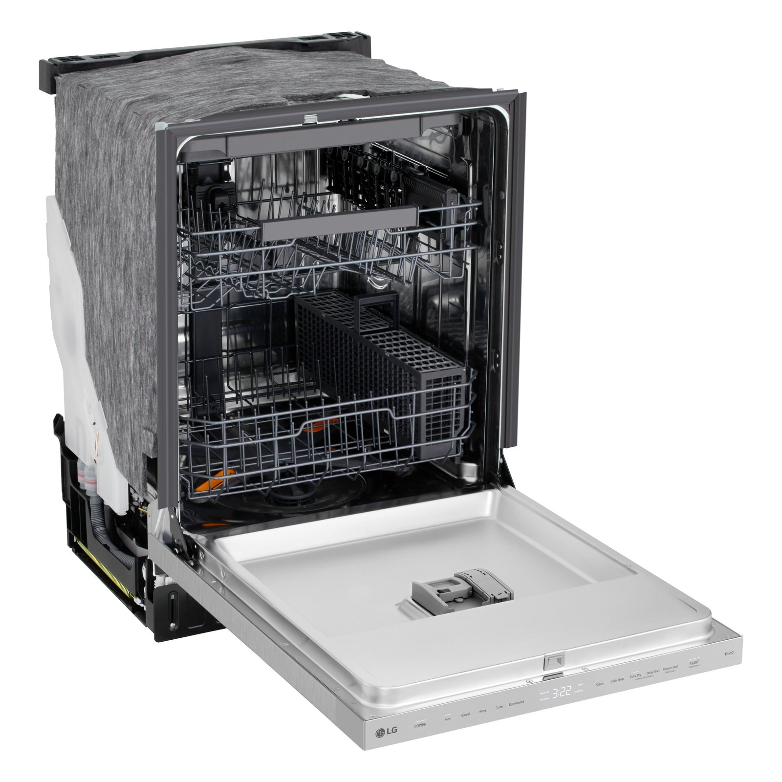 LG - FlushFit 24" Top Control Smart Built-In Stainless Steel Tub Dishwasher with 3rd Rack, AutoVent Dry and 46dBA - Stainless Steel - Image 2
