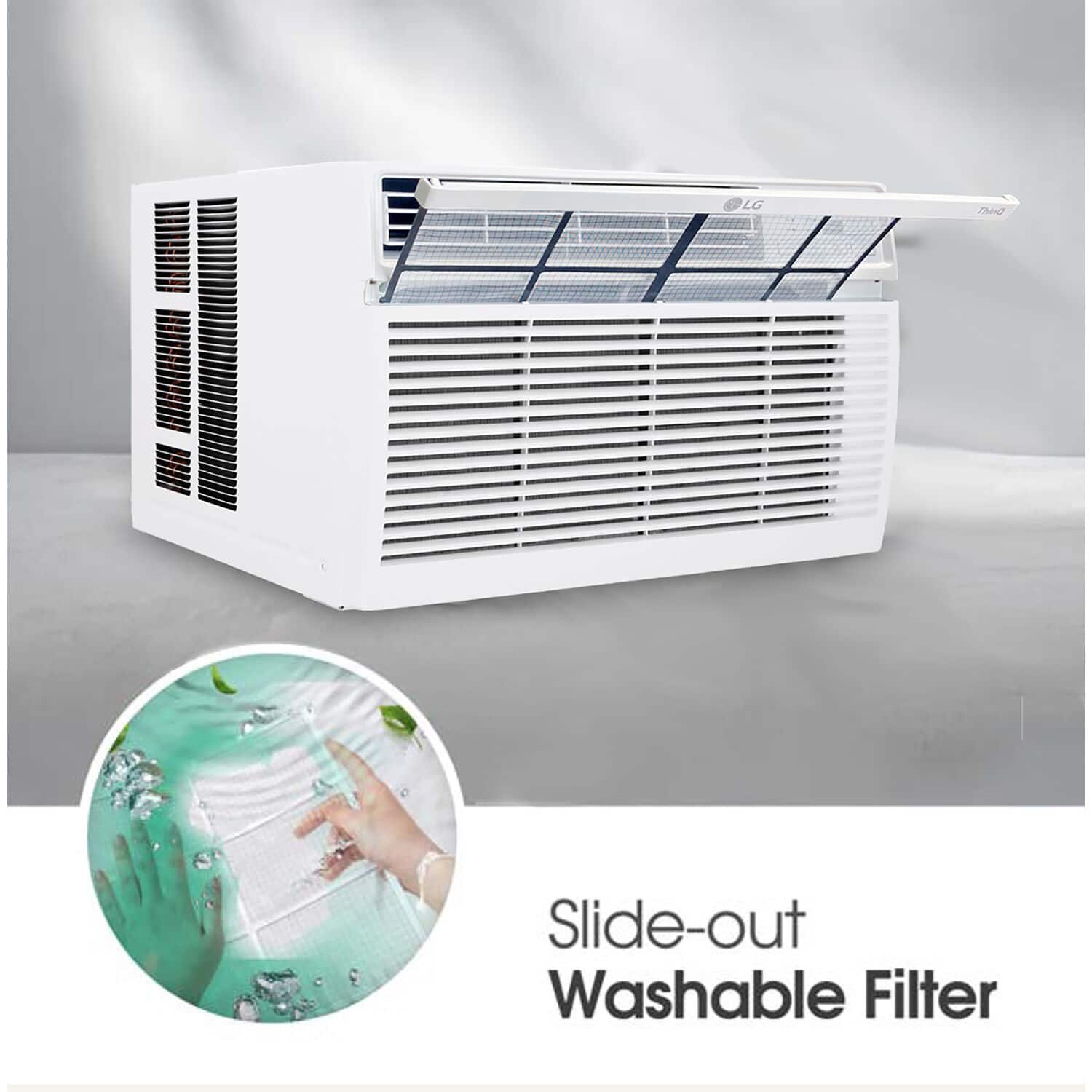 LG - 700 Sq. Ft. 14,000 BTU Smart Window Air Conditioner - White - Image 5