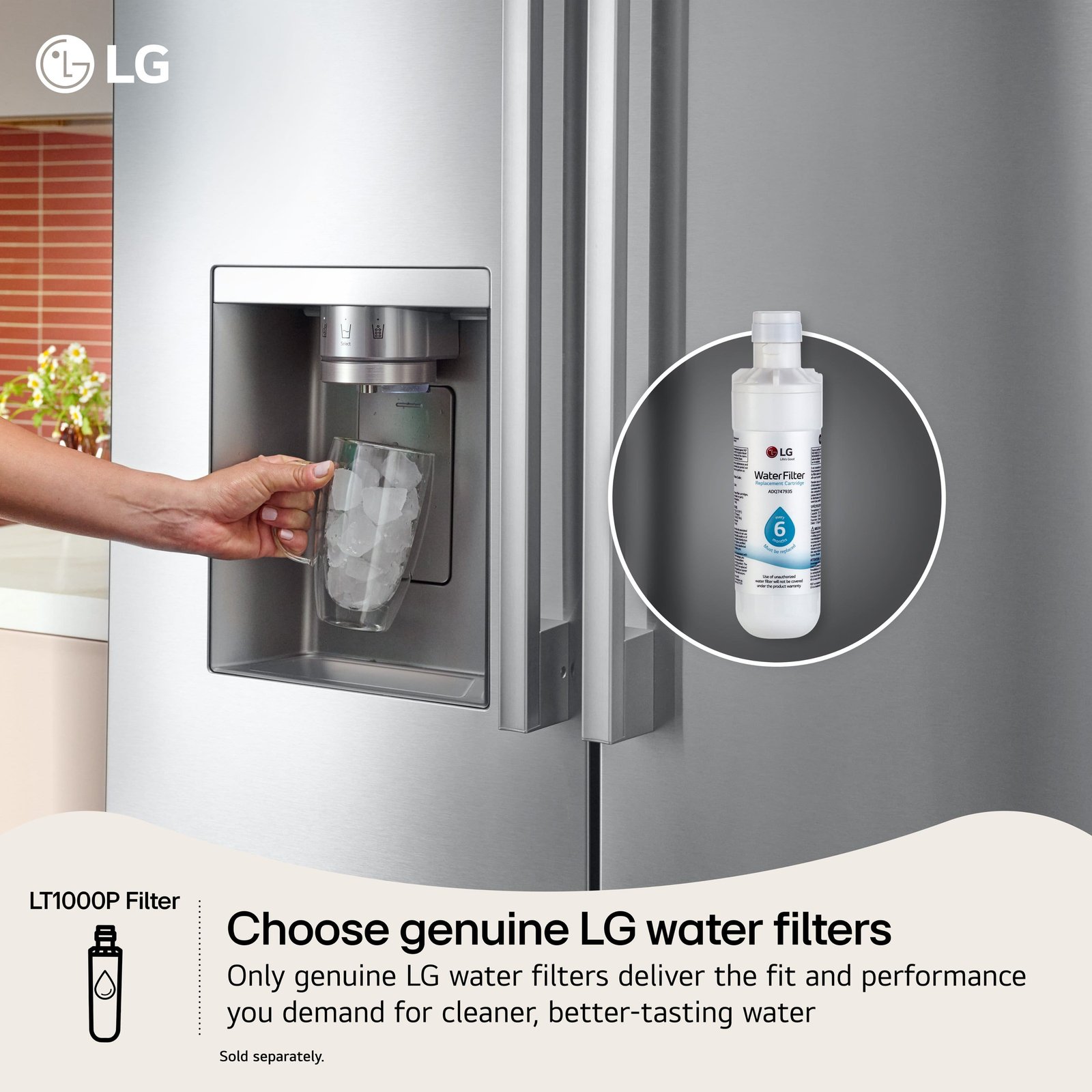 LG - STUDIO 36-in Wide Counter-Depth MAX 26.5 Cu. Ft. French Door Smart Refrigerator with Internal Water Dispenser - Stainless Steel - Image 5