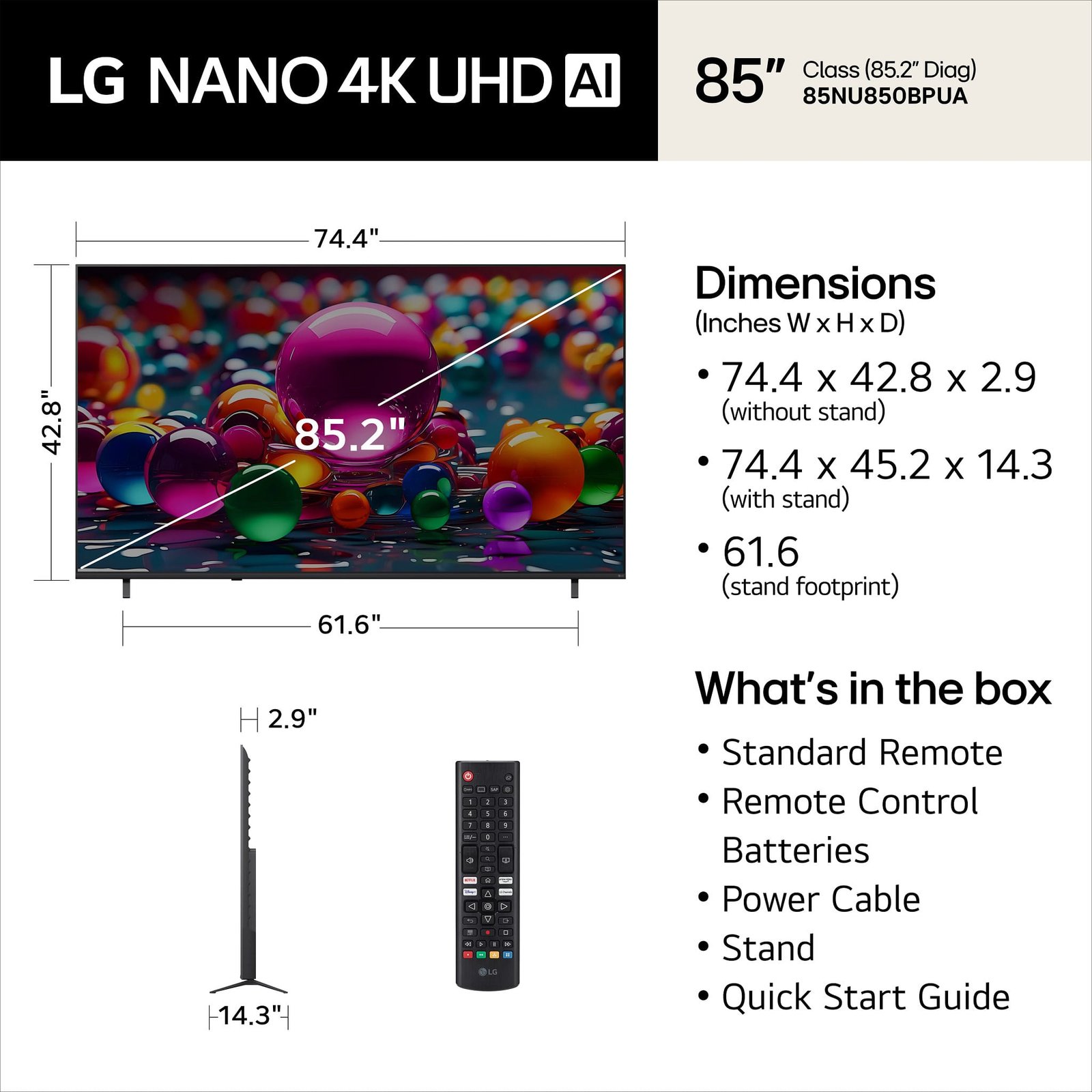 LG - 85” Class NU85 Series LED Nano 4K UHD Smart webOS TV - Image 3