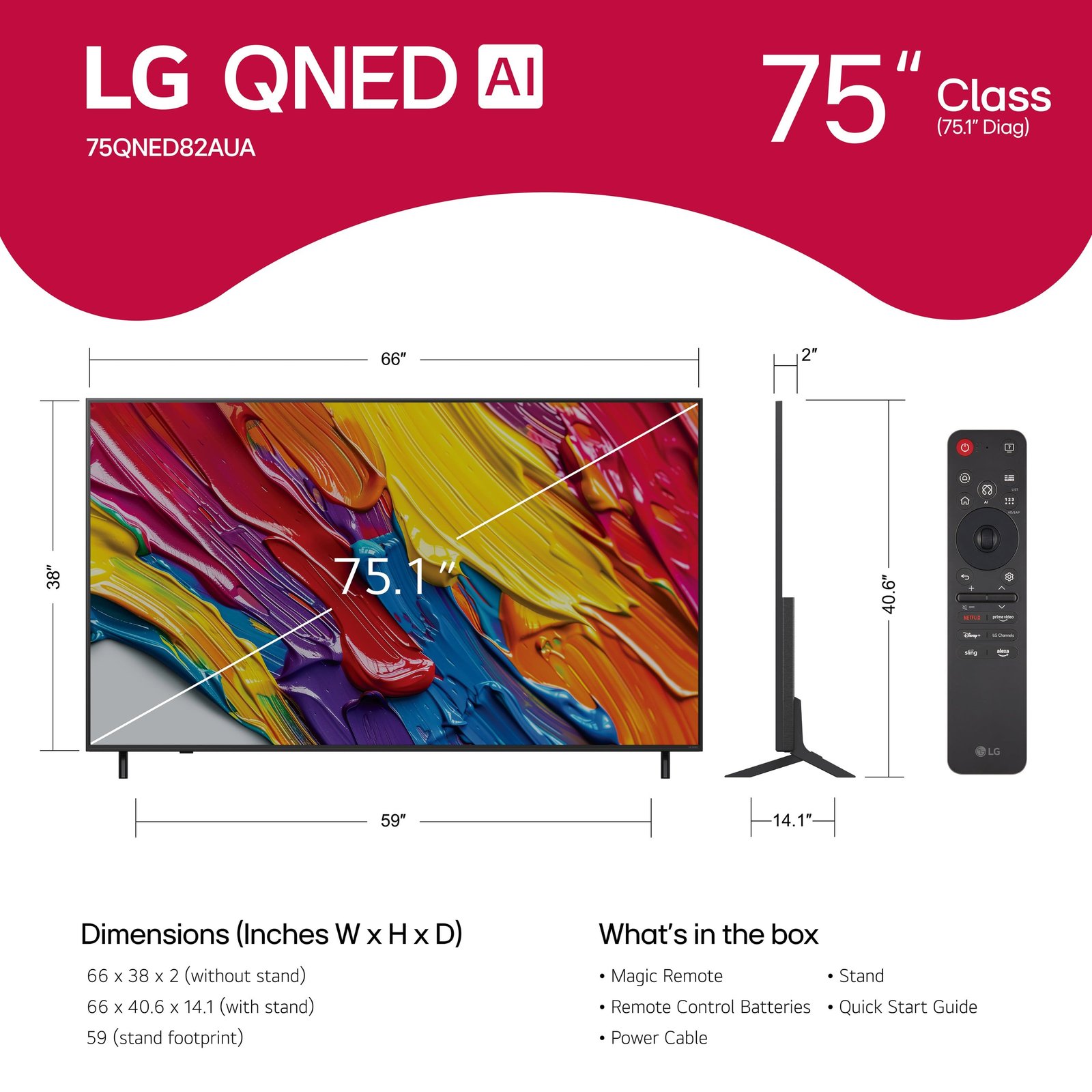 LG - 75" Class 82A Series QNED AI 4K UHD Smart webOS TV (2025) - Image 4