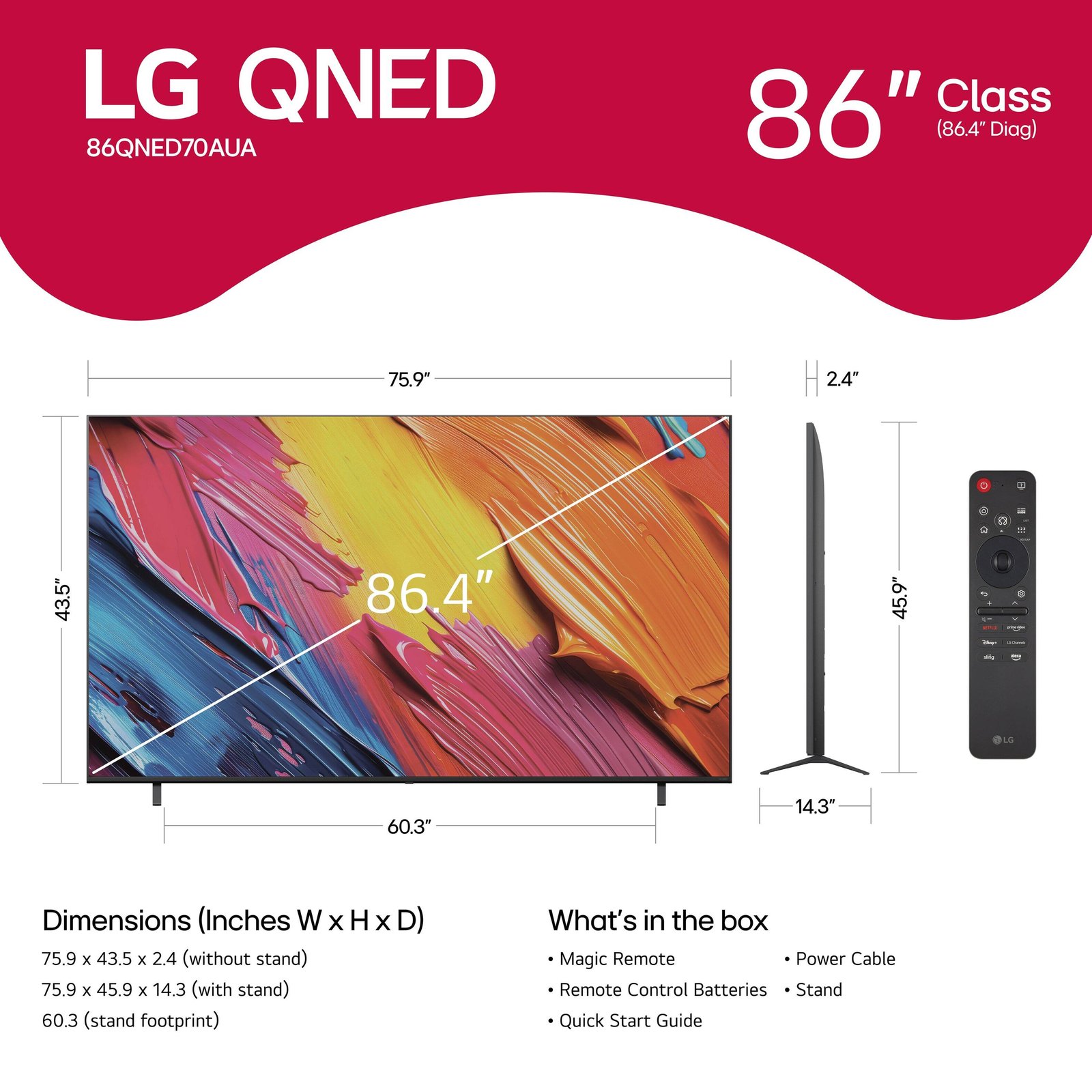 LG - 86" Class 70A Series QNED AI 4K UHD Smart webOS TV (2025) - Image 4